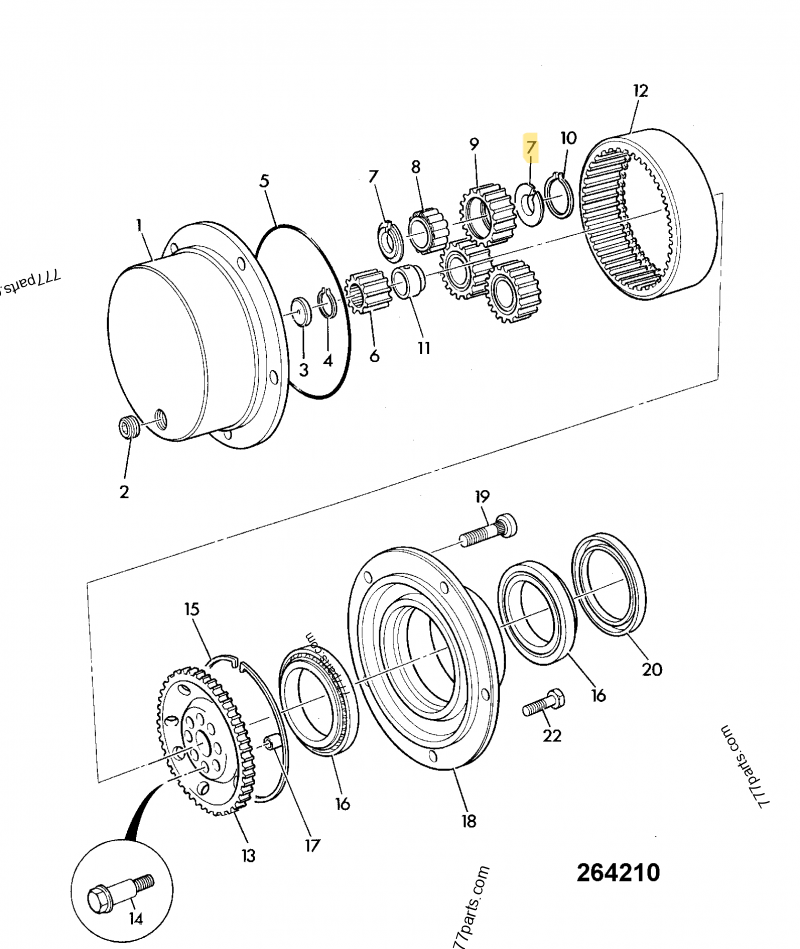 Circlip compatible pour JCB 5