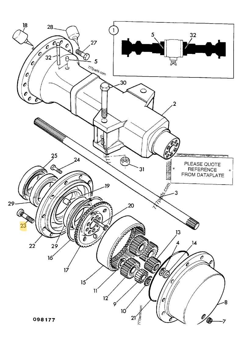 Goujon de roue compatible pour JCB 2