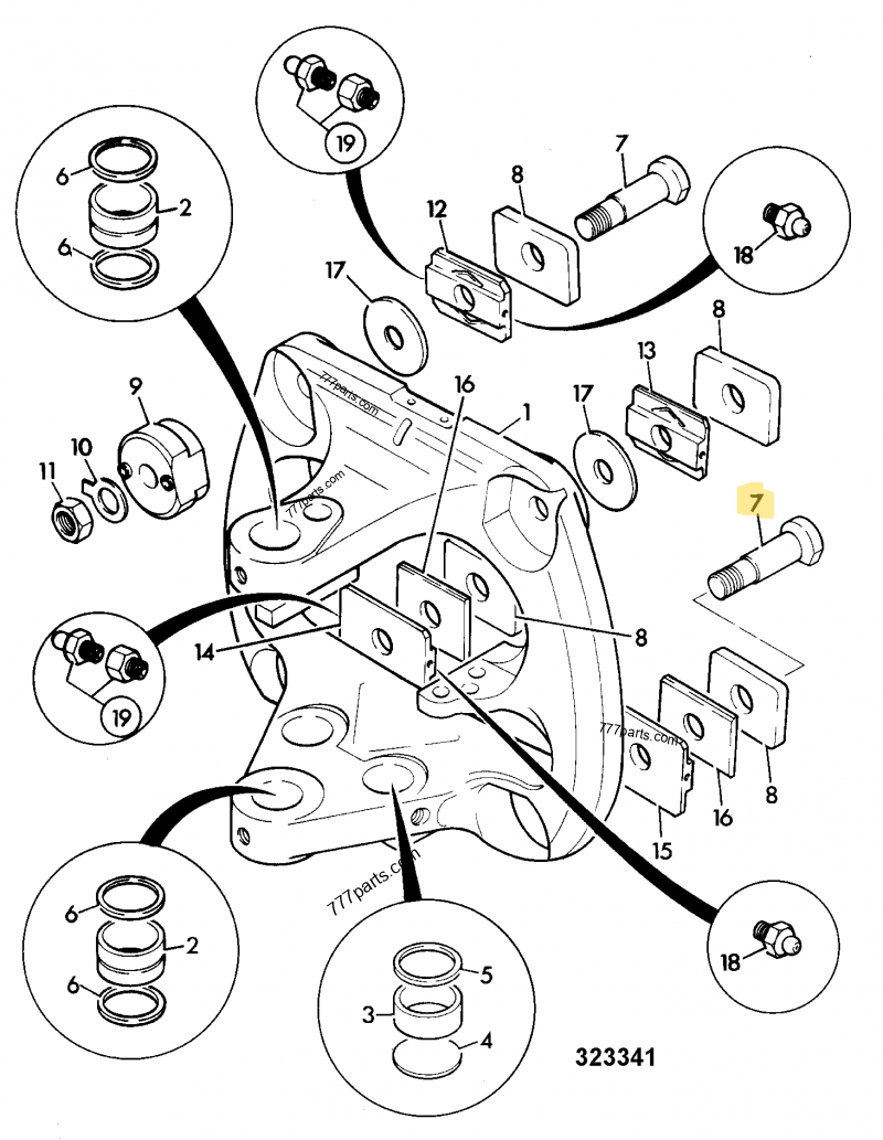 Verrou compatible pour JCB 2