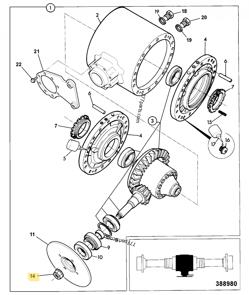 Ecrou m24 compatible pour JCB 2