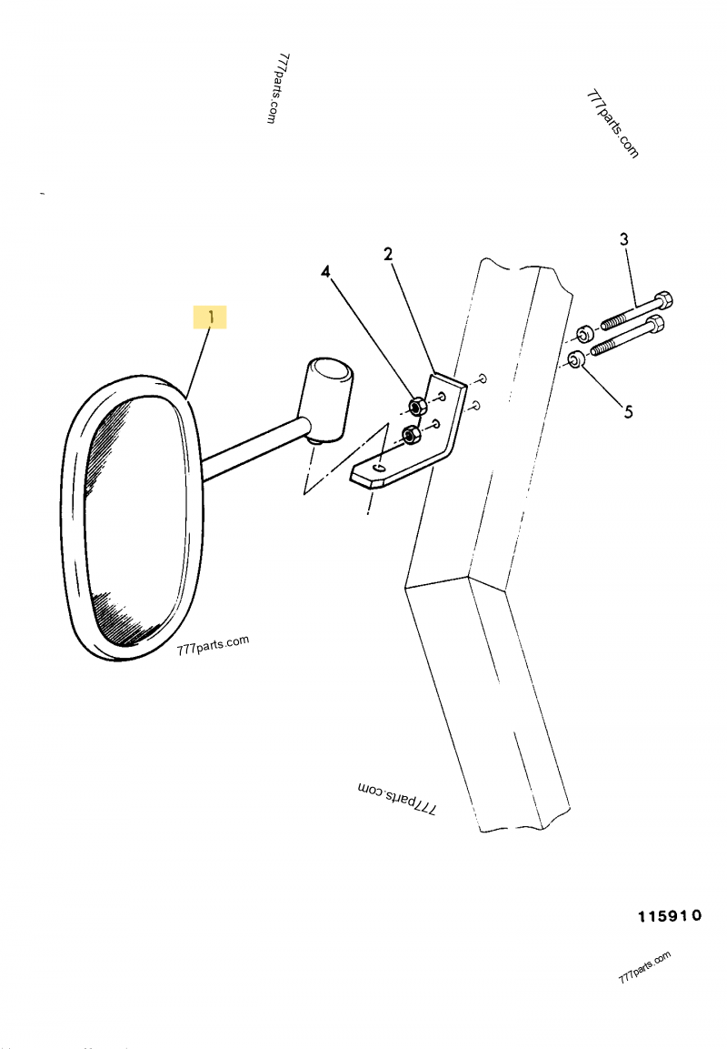 Retroviseur compatible pour JCB 4