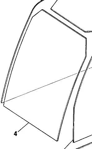 Pare brise teinte compatible pour JCB 2