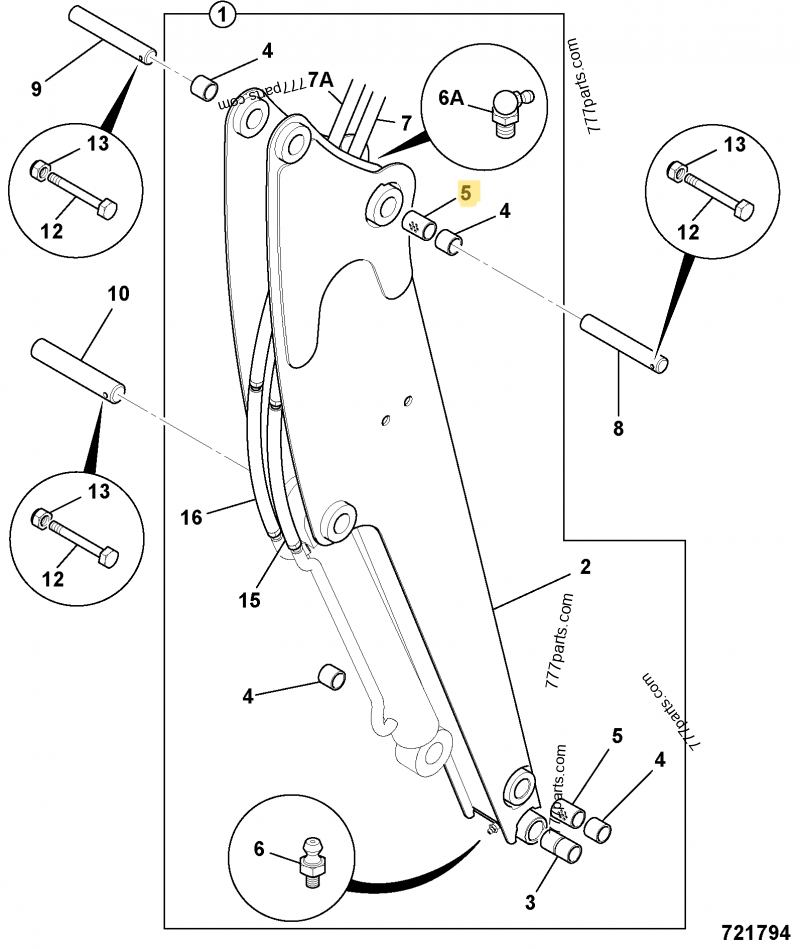 Entretoise compatible pour JCB 2