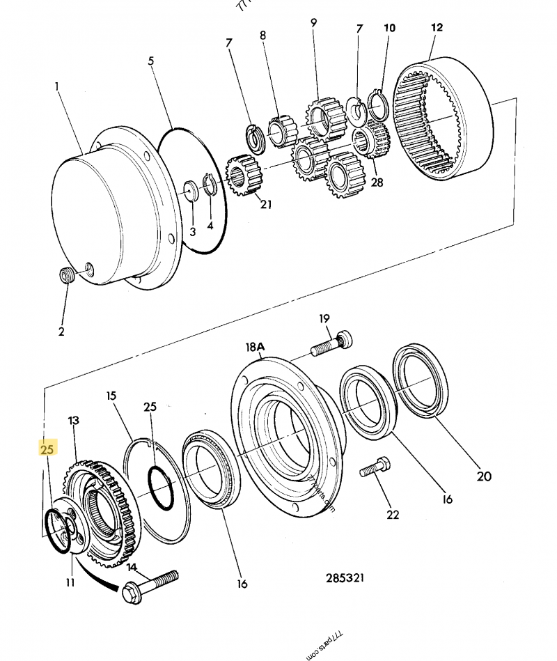 Joint torique compatible pour JCB 5