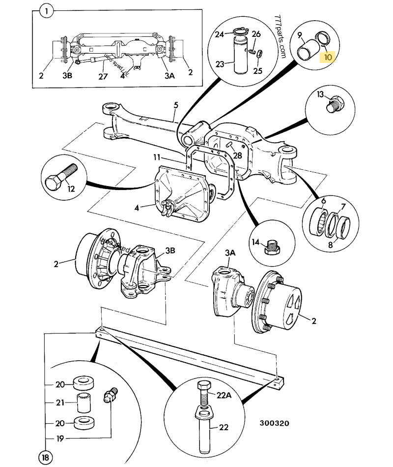 Joint spi compatible pour JCB 2