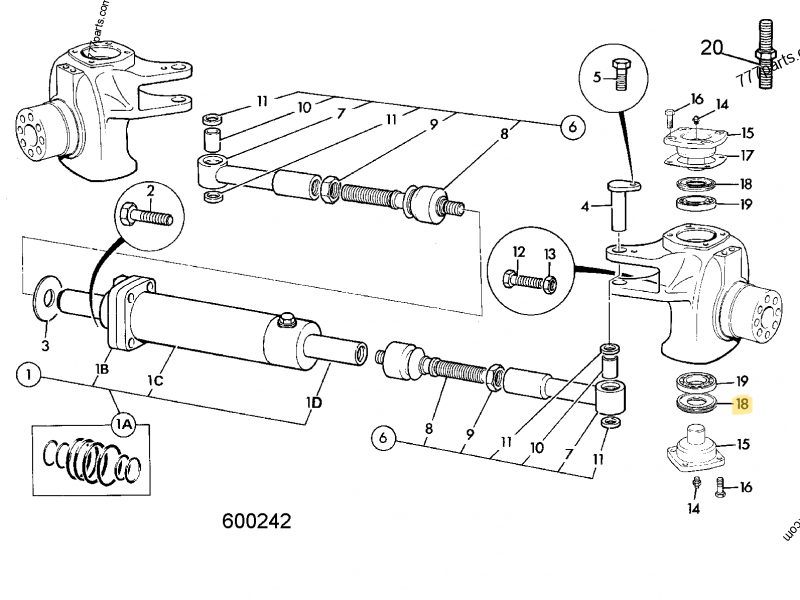 Joint spi compatible pour JCB 3