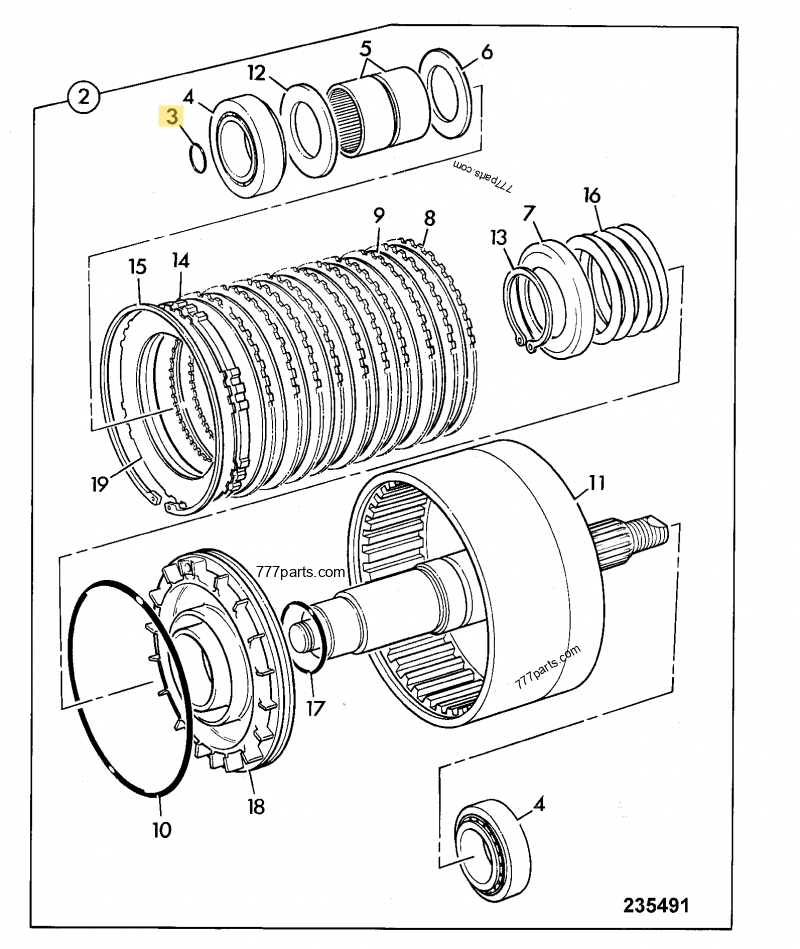 Segment bleu compatible pour JCB 2