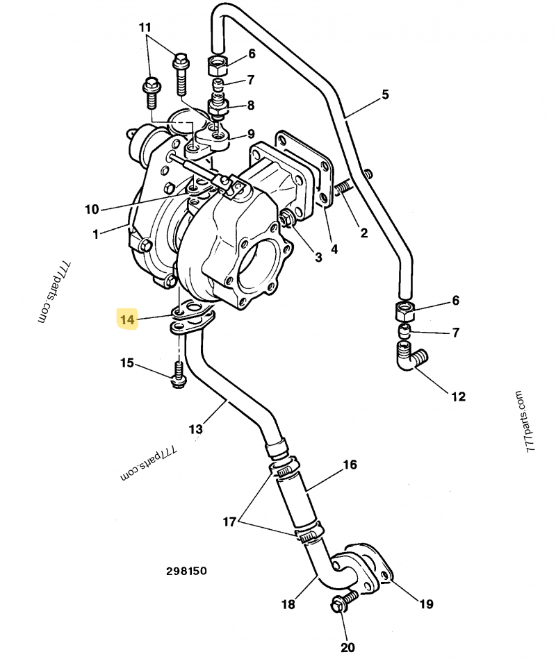 [CP-00849] Joint turbo compatible pour JCB